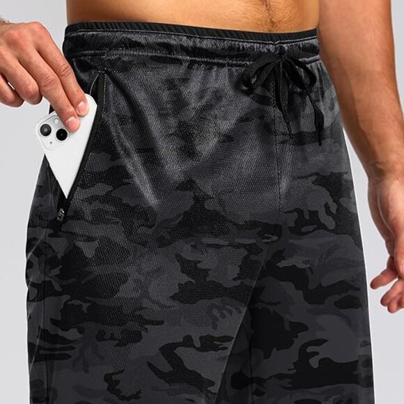 Gradual Men's Sweatpants Mesh Lightweight with Zip Pockets Breathable Quick Dry - Picture 4 of 9